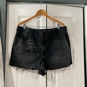 American Eagle Outfitters Black Distressed Jean Shorts